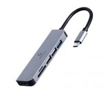 Gembird A-CM-COMBO6-01 USB Type-C 6-in-1 Multi-Port Adapter Space Grey A-CM-COMBO6-01