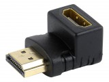 Gembird A-HDMI90-FML csatlakozó átlakító HDMI Fekete