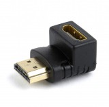 Gembird A-HDMI90-FML HDMI right angle adapter 90° downwards Black
