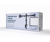 Gembird Adjustable desk 2-display mounting arm (ro