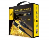Gembird aktív optikai (AOC) HDMI kábel (apa-apa) 30 m (v2.0, 4k 60Hz) (CCBP-HDMID-AOC-30M)