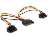 Gembird cable power SATA 15 pin - 2x SATA HDD (angled connectors) CC-SATAM2F-02