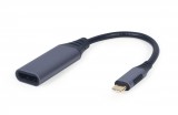 Gembird Cablexpert A-USB3C-DPF-01 video átalakító kábel 0,15 M USB C-típus DisplayPort Szürke