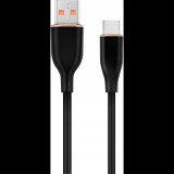 Gembird Cablexpert CC-USB2S-AMCM-1.5M-BK USB Type-A apa - USB Type-C apa Adat és töltő kábel 1.5m - Fekete (CC-USB2S-AMCM-1.5M-BK)