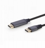 GEMBIRD CC-DP-HDMI-4K-6 DisplayPort to HDMI Premium kábel 1.8m fekete