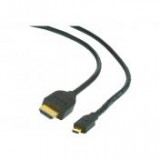 GEMBIRD CC-HDMID-15 Gembird HDMI -HDMI Micro kábel aranyozott csatlakozóval 4.5m, bulk csomagolás