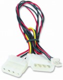 GEMBIRD CC-PSU-5 MOLEX apa - 3tű apa+Molex anya átalakító kábel 10cm