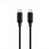 GEMBIRD CC-USB2-CMCM100-1.5M 100W USB-C Power Delivery töltő és adatkábel 1.5m fekete