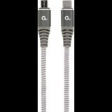 Gembird CC-USB2B-CMMBM USB-C apa - MicroUSB-B apa 2.0 Adat és töltő kábel 1.5m - Szürke (CC-USB2B-CMMBM-1.5M)