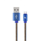 GEMBIRD CC-USB2J-AMCM-2M-BL USB to USB Type-C kábel farmer kék 2m