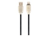 GEMBIRD CC-USB2R-AMLM-1M Gembird Premium rubber 8-pin charging and data cable, 1m, black