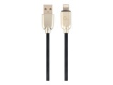 GEMBIRD CC-USB2R-AMLM-2M Gembird Premium rubber 8-pin charging and data cable, 2m, black