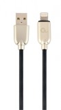 Gembird CC-USB2R-AMLM-2M-R Premium rubber 8-pin charging and data cable 2 m Black
