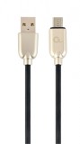 Gembird CC-USB2R-AMmBM-1M microUSB Premium rubber charging and data cable 1m Black