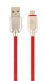 Gembird CC-USB2R-AMmBM-2M-R microUSB Premium rubber charging and data cable 2m Red CC-USB2R-AMMBM-2M-R