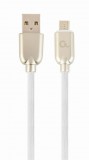 Gembird CC-USB2R-AMmBM-2M-W microUSB Premium rubber charging and data cable 2m White