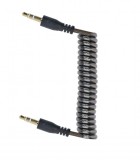 GEMBIRD CCA-405-6 3.5mm stereo spiral audio cable 1.8m fekete