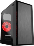 Gembird CCC-FORNAX-960R számítógép ház Midi Tower Fekete, Vörös