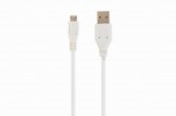 Gembird CCP-MUSB2-AMBM-W micro USB 2.0 cable AM-MBM5P 1m White CCP-MUSB2-AMBM-W-1M