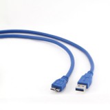 GEMBIRD CCP-MUSB3-AMBM-6 USB3.0 AM to microUSB B M/M cable 1.8m fekete