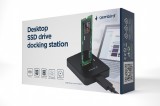 Gembird DD-U3M2 dokkoló állomás tárolóegységhez USB 3.2 Gen 1 (3.1 Gen 1) Type-C Fekete