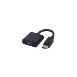 Gembird displayport male to hdmi female 10cm fekete adapter kábel a-dpm-hdmif-002