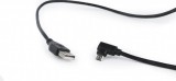 Gembird Double-sided right angle microUSB 1,8m blister cable Black CCB-USB2-AMMDM90-6