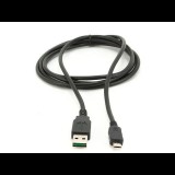 Gembird double-sided USB 2.0 AM to Micro-USB kábel, 1 m, fekete (CC-MUSB2D-1M)