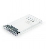GEMBIRD EE2-U3S9-6 USB3.0 2.5" Enclosure átlátszó