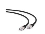 Gembird FTP LSZH kat.6A RJ45 patch kábel, 0.25m, black PP6A-LSZHCU-BK-0.25M