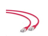 Gembird FTP LSZH kat.6A RJ45 patch kábel, 0.5m, red PP6A-LSZHCU-R-0.5M
