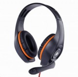Gembird GHS-05-O Gaming mikrofonos fejhallgató fekete-narancs