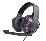 Gembird GHS-06 fejhallgató és headset Vezetékes Fejpánt Gaming USB A típus Fekete
