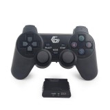 Gembird JPD-WDV-01, PlayStation 3, PlayStation 2, PC, Wifi, Fekete, Vezeték nélküli kontroller