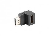 Gembird Lanberg HDMI jobb szögű adapter, 90 fokos lefelé (AD-0033-BK)