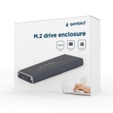 Gembird M.2 SATA külső NGFF SSD ház fekete (EE2280-U3C-01)