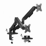 Gembird MA-DA2U-01 2-Display Mounting Arm with USB ports 17”-32” Black