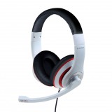 Gembird MHS-03-WTRDBK sztereó headset fekete-fehér-piros (MHS-03-WTRDBK) - Fejhallgató