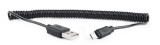 Gembird micro USB cable 2.0 coiled cable black 1,8m CC-mUSB2C-AMBM-6