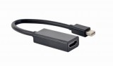 Gembird mini DisplayPort apa - HDMI anya 4K 30Hz adapter (A-mDPM-HDMIF4K-01)