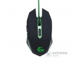 Gembird MUSG-001-G gamer egér, fekete/zöld