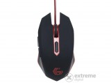 Gembird MUSG-001-R gamer egér, fekete/piros
