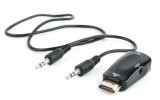 Gembird Passzív HDMI-VGA átalakító adapter, audio támogatással