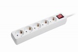 Gembird Power Cube surge protector 5 sockets 1,8m White SPG4-C-6