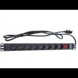 Gembird rackbe szerelhető 8 dugalj 1U 16A elosztó 3m (EG-PDU-014-FC14) (EG-PDU-014-FC14)