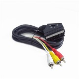 Gembird Scart  3db RCA video jelkábel 1.8m fekete