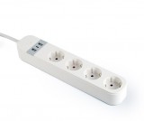 Gembird Smart power strip with USB charger 4 sockets White TSL-PS-S4U-01-W