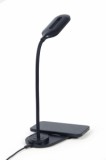 Gembird TA-WPC10-LED-01-MX asztali lámpa és vezeték nélküli töltő 10W fekete