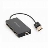 GEMBIRD UHB-U2P4-04 4-port USB hub fekete