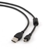 Gembird USB 2.0 A dugó - mini USB 1.8m kábel zajszűrős (CCF-USB2-AM5P-6)